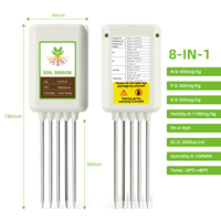 YG-09C YAGO Testeur de sol Bluetooth 8-en-1 NPK / PH / EC / Humidité / Température / Fertilité avec exportation des données via application