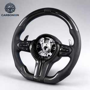 Volant sport en cuir et fibre de carbone pour modèles BMW M5/M2, design sportif à 3 branches, Plug & Play, prix de gros usine - Product Image 3