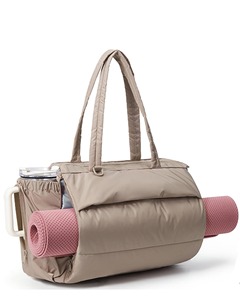 Quilted Shopping Puffy Yoga Mat <strong>Tote</strong> <strong>Bag</strong> <strong>With</strong> Wet Dry Separation Puffy <strong>Tote</strong> <strong>Bag</strong> for Women Travel Gym Sports Carryall - Product Image 1