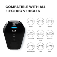 Ocpp 2.0.1 iso15118 enchufe y carga montado en la pared IEC 62196-2 Nivel 2 AC coche carga solar 22kw 22 kW EV cargador