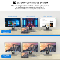 Adaptateur de station d'accueil à triple écran Rocketek, hub USB C, triple moniteur HDMI, station d'accueil universelle pour ordinateur portable USB C