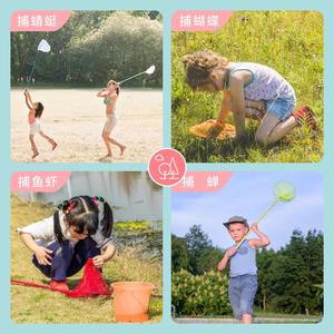 Filet à insectes coloré avec long manche pour enfants, jouet d'exploration de la nature, filet à mailles de 70 cm, 90 cm, 120 cm pour attraper les papillons - Product Image 3