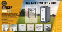Douche et toilettes portables de conception moderne pour l'extérieur