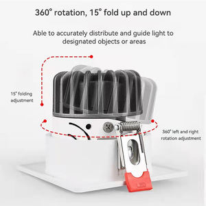 Lumière descendante <span class=keywords><strong>LED</strong></span> COB de haute qualité 7W 10W 15W encastrée pour les hôtels avec indice de protection IP65 pour les entrepôts Alimentation électrique CA - Product Image 2