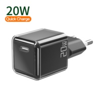 Chargeur rapide GaN Super Mini Cube PD 20W à port unique Type-C QC3.0 PD3.0, teintes pastel, norme EN 62368, prise EU/KR pour montre