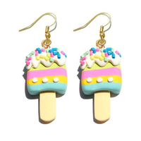 Boucles d'oreilles en résine pour femmes, pendantes mignonnes et amusantes pour filles, cadeau pour enfants, nourriture, biscuits, crème glacée, pain, avocat, pop-corn, chocolat