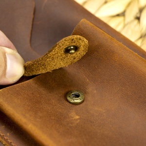 Borsa da Cintura Multifunzione in Vera Pelle per <span class=keywords><strong>Uomo</strong></span>, Custodia per Telefono Resistente con Gancio, Vendita all'Ingrosso - Product Image 6