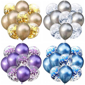 12 "紙吹雪バルーンセットラテックスバルーンパーティーキット用品結婚式の誕生日感謝祭クリスマスベビーシャワーパーティーの装飾 - Product Image 2