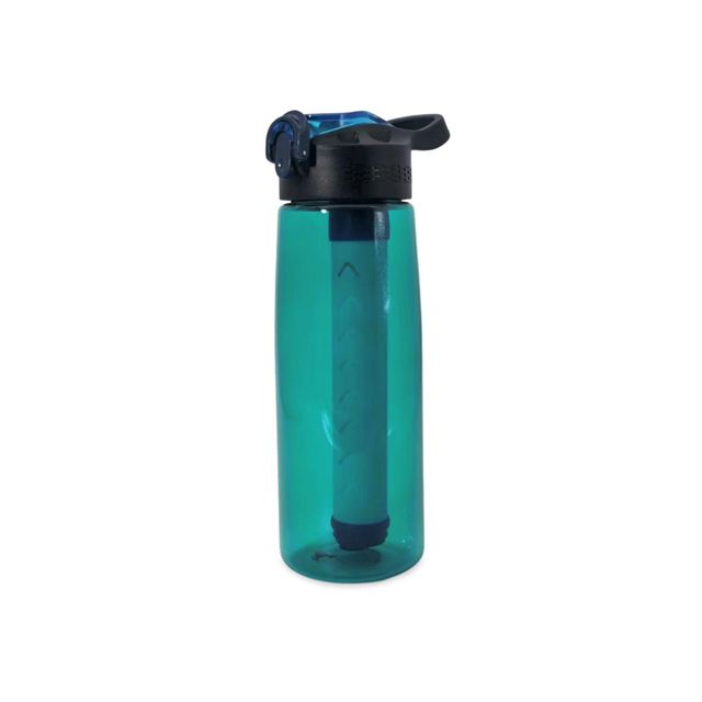 2026 Outdoor Tritan Water Filter Straw Durable Lightweight Custom Logo Portable Water Filter Bottle For Hiking Camping Trekking