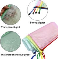 A4/A5/A6 taille PVC document maille pochette à fermeture éclair étanche fichier maille sacs école fournitures de bureau cosmétiques stockage lettre crayon