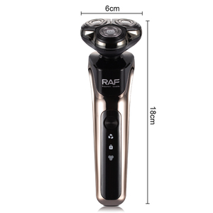 เครื่องโกนหนวด RAF 3 in 1 แบบพกพา ใช้แบตเตอรี่ลิเธียม USB  มัลติฟังก์ชั่น 3w  ใบมีดลอยได้ หมุนได้ 360 องศา รุ่นวินเทจ T9 Elec - Product Image 3