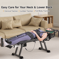 Table de traction lombaire ajustable, machine portable d'étirement du dos pour la salle de sport et la récupération à domicile