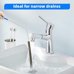 Escova Flexível de Nylon para Drenagem de Esgoto e Limpador de Tubos Longo para Cozinha, Pia, Chuveiro e Banheira, para Remover Entupimentos de Cabelo. - Product Image 4