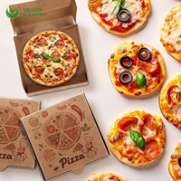 Emballages de pizza personnalisés en gros avec gaufrage, carton ondulé biodégradable pour sushis et pizzas - Prix avantageux