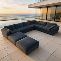 Gemütliches Cloud-Ecksofa mit integriertem Waschbecken für Familien-Filmnächte – gefertigt mit Cloud-Ecksofa und 80-Zoll-Cloud-Couch