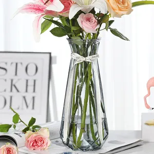 Florero de cristal con pigmentos creativos de estilo europeo, para flores jarrón moderno de color, florero creativo para decoración del hogar, venta al por mayor