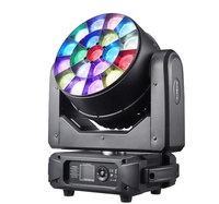 Projecteur de scène à tête mobile MOKE 19x40W RGBW Zoom LED Bee Eye DMX512 pour DJ, club, discothèque, mariage, fête, piste de danse
