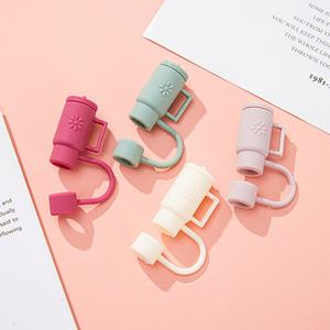 Cubierta antipolvo de silicona de 10 mm de diámetro con diseño lindo para vasos de hielo y accesorios de bebidas, venta al por mayor y personalizada - Product Image 4