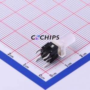 ML6-H2T2GQA Tactile Switch Through hole Component (THT) Switch Single Pole Single Throw Round Button 1.6N Through Hole - Product Image 1