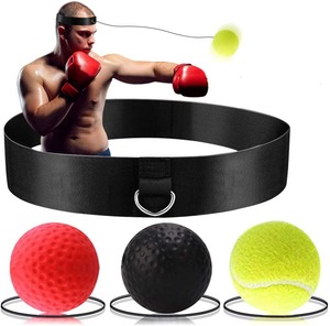 Bolas de reflexo e boxe com tiara, bola reata para treino de esportes e velocidade