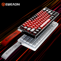 EWEADN DK63 60% Tri Mode RGB Keyboard Mekanik Nirkabel 2.4Ghz USB Type-C Isi Ulang dengan Sakelar Magnetik Hot-Swap untuk Gaming
