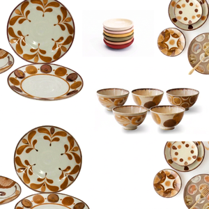 Juego de Platos y Utensilios de Cerámica Japonesa de Segunda Mano Sin Marca - Product Image 1