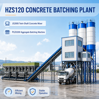 Planta Mezcladora de Concreto Modular HAOLU HZS120, Línea de Producción Totalmente Automática con Motor para Proyectos de Construcción