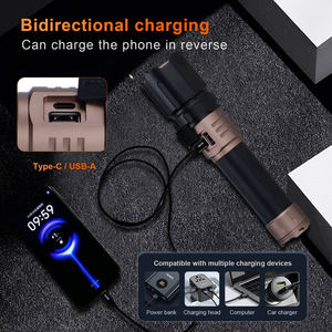 WOSEN-Lampe torche super lumineuse à LED, 5050 m, blanche, longue portée, rechargeable, zoom, lampe de poche, 1000m - Product Image 2