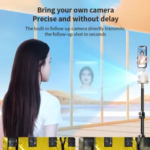 360 rotasi Live AI Smart pelacak foto, perekam Video Vlog penstabil Gimbal pelacak wajah otomatis pemegang ponsel