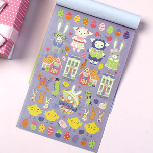 Libro de Pegatinas de Conejito de Pascua de 352 Piezas, Pegatinas Bonitas de Conejos, Zanahorias y Flores para Manualidades Infantiles, Scrapbooking y Decoración de Pascua - Product Image 6