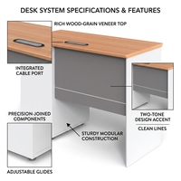 Mesa de oficina con diseño de tablones de madera clásicos de 1,2 m para tareas escolares, escritorio grande para ordenador PC