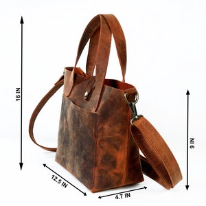 Personalized Full Grain <b>Leather</b> Tote <b>Bag</b> Monogram <b>Work</b> Shoulder <b>Bag</b> Tan Brown Large Office Handbag for <b>Women</b> Custom Gift - Product Image 2