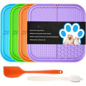 Alfombrilla con ventosas Premium Lick Pad para alivio de la ansiedad, comedero lento para perros, ayuda para baño, aseo y entrenamiento - Product Image 1