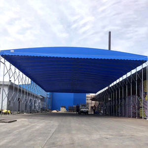 Auvent rétractable Qianye sur mesure en bâche PVC avec structure en fer, abri autoportant pour entrepôt extérieur - Product Image 2