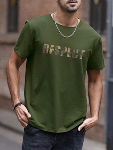 เสื้อยืดคอกลมแขนสั้นพิมพ์ลายตัวอักษรลำลองสำหรับผู้ชาย ฤดูร้อน ส่งตรงจากโรงงาน ปรับแต่งได้ F10 - Product Image 3