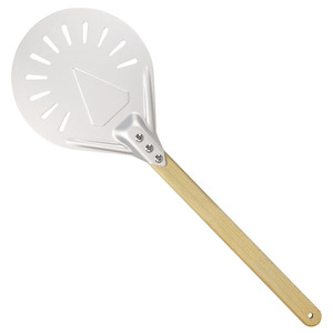 Pala para Pizza Grande de Aluminio de 9 Pulgadas con Mango de Madera Reforzado para Transferir Pizzas Pesadas en Panaderías - Product Image 3