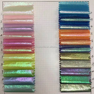 <span class=keywords><strong>Film</strong></span> métallisé irisé arc-en-ciel pailleté en stock, 22 couleurs, tissu en nylon taffetas froissé 20D, doré, pour veste en duvet - Product Image 3
