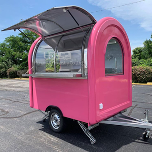 मोबाइल रसोई फूड की दुकान हॉट डॉग धक्का गाड़ी ट्राली Tacos Gelato ट्रक का रस दूध छोटे खाद्य ट्रेलर - Product Image 2