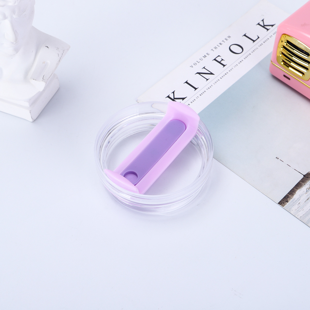 Transparent main body light purple sheet purple silicone-40 oz