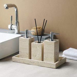 SAIDKOCC 48 estilo Combinación libre naturaleza mármol travertino piedra <span class=keywords><strong>baño</strong></span> vacío artículos <span class=keywords><strong>de</strong></span> tocador conjunto Wabi Sabi <span class=keywords><strong>Kit</strong></span> <span class=keywords><strong>de</strong></span> artículos <span class=keywords><strong>de</strong></span> <span class=keywords><strong>baño</strong></span> - Product Image 2