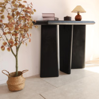Table d'entrée en bois massif de luxe moderne, table console créative pour salon, style Wabi Sabi, meubles de couloir, décoration intérieure