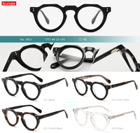 Montures de lunettes en acétate épaisses de 10 mm, montures de lunettes rondes classiques épaisses, logo personnalisé, montures optiques