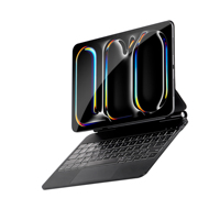 Nouveau clavier mécanique sans fil haut de gamme en alliage d'aluminium avec pavé tactile intégré, rétroéclairage 7 couleurs, détachable, Type-C pour