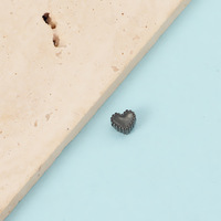 Perles entretoises en acier inoxydable plaqué or PVD, motif cœur à points, trou horizontal, pour la fabrication de bijoux