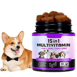Integratore Alimentare OEM per Cani 15 in 1: Supporto per Immunità, Digestione, Articolazioni e Salute Cardiaca, Multivitaminico in Compresse Morbide - Product Image 1