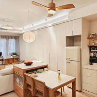 Style bois naturel, production en usine, adapté aux salons, chambres, cuisines et plus encore
