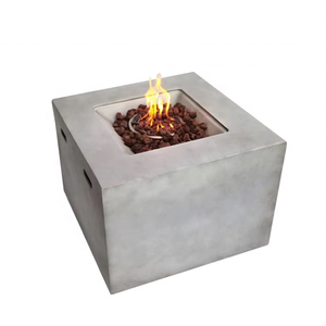 Hormigón cuadrado de 30 pulgadas, mesa de fogata de gas, con espacio para decoración de jardín 40000BTU, tanque de gas, fogata de propano - Product Image 2