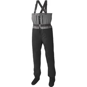 Men Breathable Stockingfoot Waterproof Waist High Pant Wader for Fishing Hunting Trousers OEM Layer Boot Fabric