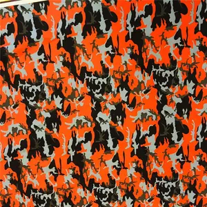 Oranje Kleur Geweven Groothandel Polyester Digitale Kaki Camouflage Uniforme Stof 100 Polyester Stof