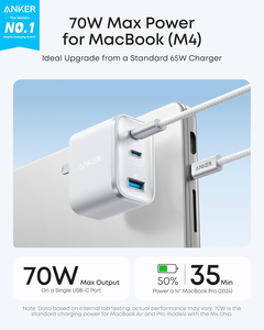 Anker Nano 70W Output Ultra-Fast 3 Port Type Foldable <b>Plug</b> <b>Adapter</b> Fast Charging for A121A 70W Output Wall Cha - Product Image 5